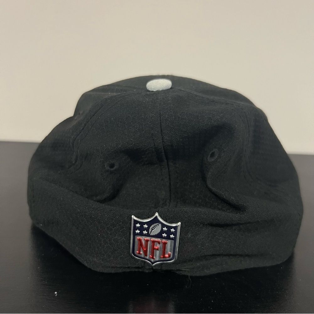 Las Vegas Raiders New Era Hat fitted medium/large black gray bill 39thirty Cap - Picture 3 of 6